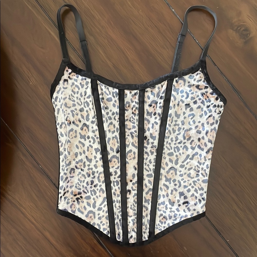 Victoria’s Secret Leopard Print Corset Top